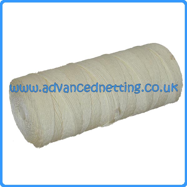 0.75mm (210/4x8) White Braided Nylon Twine (1/2 kilo spool)